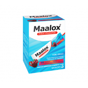 MAALOX STOMACH PAIN ( ALUMINIUM HYDROXIDE + MAGNESIUM HYDROXIDE ) MIXED BERRIES FLAVOR 20 ORAL SUSPENSION SACHETS